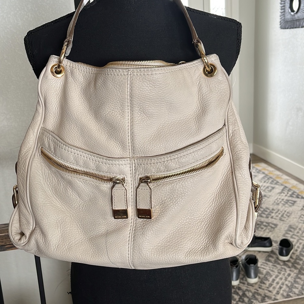 Michael Kors Bone color leather handbag